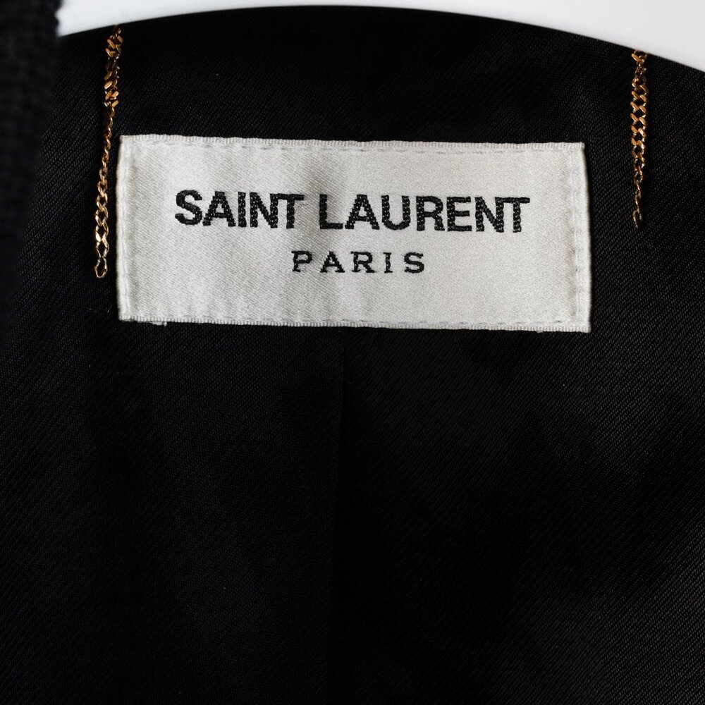 Saint Laurent Teddy Varsity Black White Jacket - Picture 5 of 14